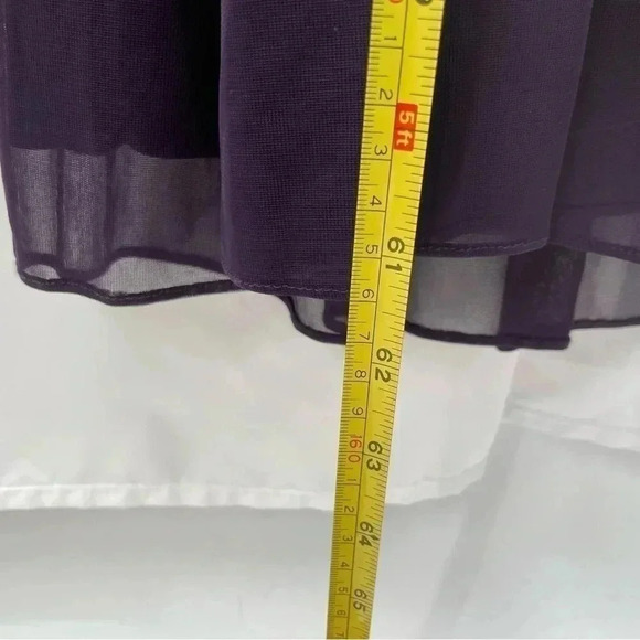 Adrianna Papell Women's Purple Gown 12 Sequin Ruched Party Formal Evening Prom - Picture 15 of 15